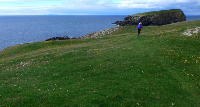 The path to Longa Berg, St Ninian's Isle