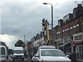 Fixing a surveillance camera on Lower Richmond Road