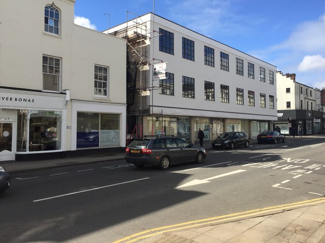 The former Co-op Home store has new windows: Warwick Street, Leamington