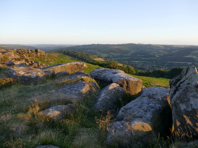 Carhead Rocks in late evening light