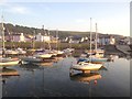 Aberaeron harbour at low tide