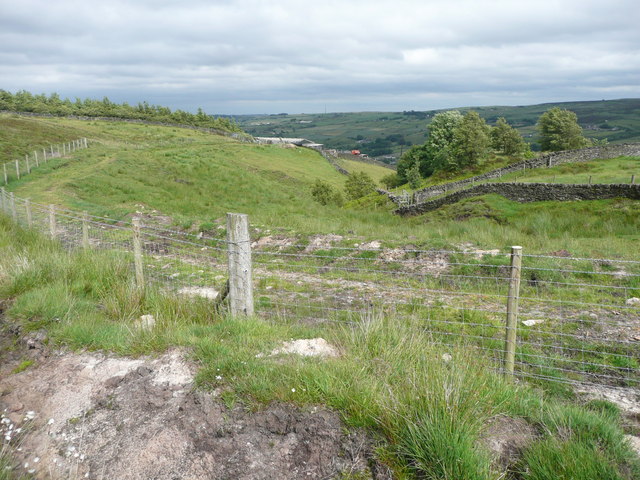 Looking down the head of a valley from Netherwood Heys, Marsden