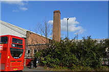 TQ3887 : Chimney, Bus Depot, Leyton by N Chadwick