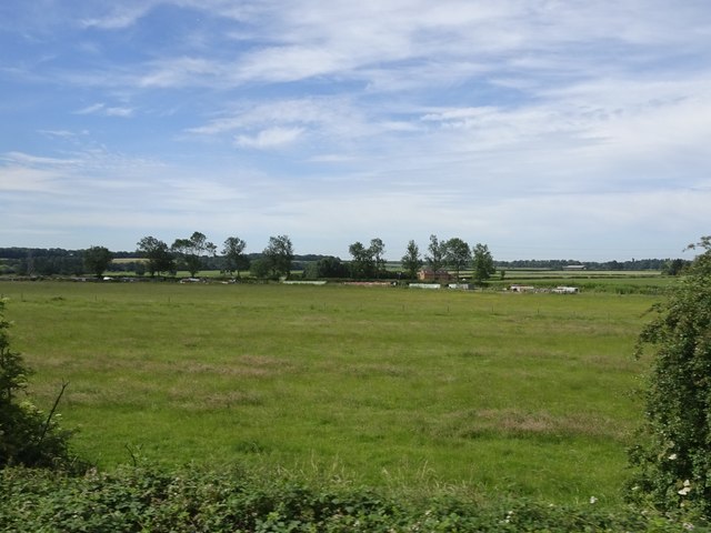 View from a Rugby-Crewe train - Across the fields towards the Oxford Canal