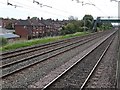 View from a Rugby-Crewe train - Footbridge near Manor Road, Mancetter