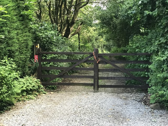 Gate on public footpath