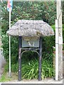 A thatched sign