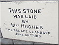 St Gwladys Church Hall foundation stone, Church Place, Bargoed