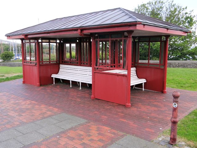 Seafront shelter at Holyhead