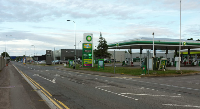 BP service station, Leckwith Moors