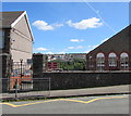 Primary school entrance gates, Usk Road, Bargoed