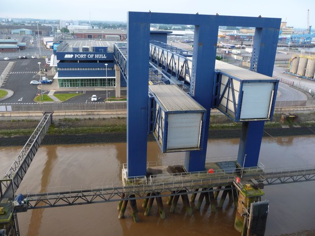 Ferry gantries at the Port of Hull