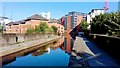 The Ashton Canal crosses the Grade II* listed Store Street Aqueduct, Manchester