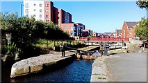SJ8598 : Lock 1 of the Ashton Canal, Manchester by Benjamin Shaw