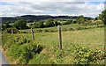 View across pasture land towards Camlough Mountain