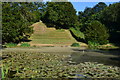 Lily pond and amphitheatre at The Moot, Downton