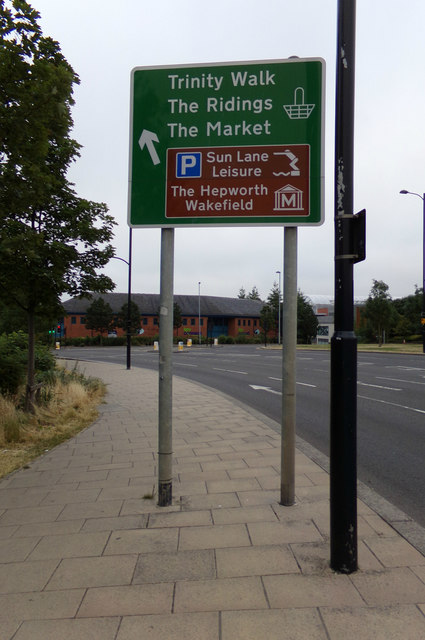 Roadsign on the A61 Marsh Way
