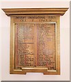 WW1 Roll of Honour inside the North Lowestoft United Reformed Church - Panel 1