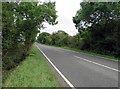 B676 Melton Road eastwards past Spinney Farm and Park Farm