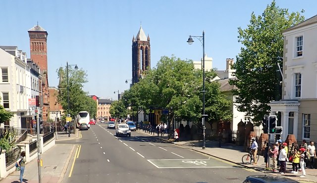 Pedestrian crossing on University Road, Belfast