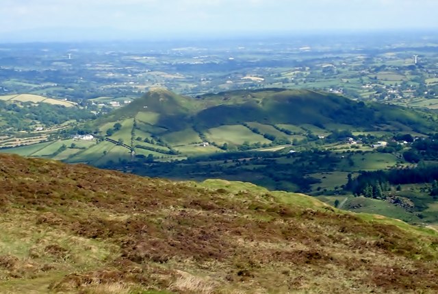 Sugarloaf Hill and Sturgan Mountain from the northern flank of Slieve Gullion
