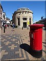 Pillarbox and former bank building