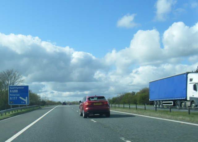 A1(M) west of Coxhoe