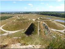 NZ2377 : Looking down her nose, Northumberlandia by Oliver Dixon