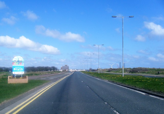 A193 at Blyth boundary sign