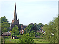 Brewood village from the canal, Staffordshire