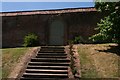 Steps and door into the walled garden, Shobdon Park