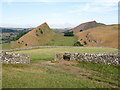 SK0867 : View towards Parkhouse Hill and Chrome Hill by Gareth James