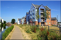 SP3380 : Apartments beside the Coventry Canal at The Moorings by Roger Templeman