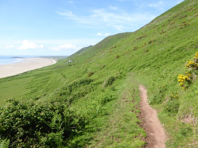 The south-west slope of Rhossili Down
