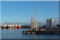 NZ4157 : Looking along Hudson Dock, Port of Sunderland by Graham Robson
