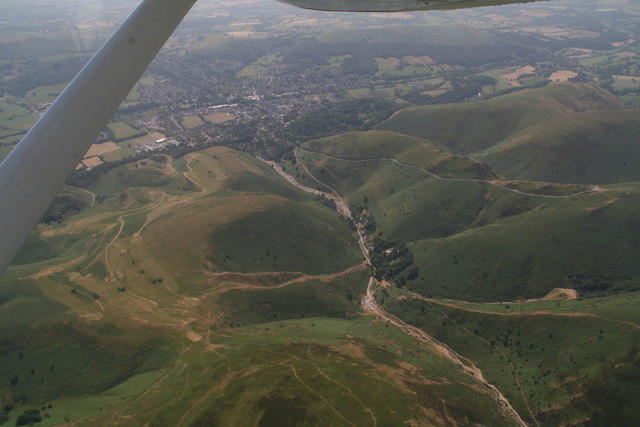 Carding Mill Valley and Bodbury Ring: aerial 2018