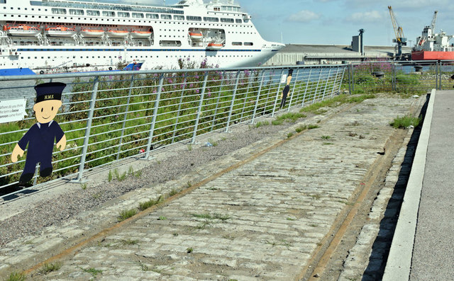 Old shipyard railway, Titanic Quarter, Belfast (July 2018)