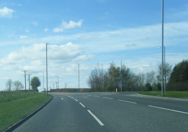 A698 leaving Kelso at Jedburgh Road junction