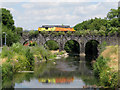 Class 37 locomotive on Bassaleg Viaduct