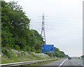 Direction sign to Cardiff Gate services, junction 30 of M4