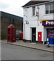 Red phonebox and postbox, Stanley Road, Garndiffaith