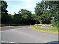 Smithers Hill Lane at the junction of West Chiltington Lane