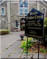 Information board outside Trinity Methodist Church, Abersychan