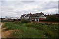 Houses overlooking the River Witham near Boultham