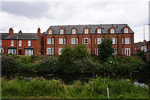 SK9670 : Houses overlooking the River Witham at Dixon Street, Lincoln by Ian S