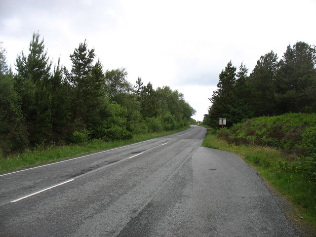 The A850 nearing Bernisdale