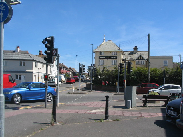 A259 junction and Bay Hotel