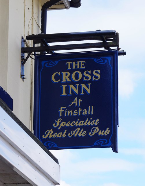 The Cross Inn (2) - sign, 34 Alcester Road, Finstall near Bromsgrove, Worcs