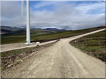 NH5880 : Junction of Windfarm Roads by Chris and Meg Mellish