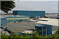 View across roof of Kimberley Clark paper mill